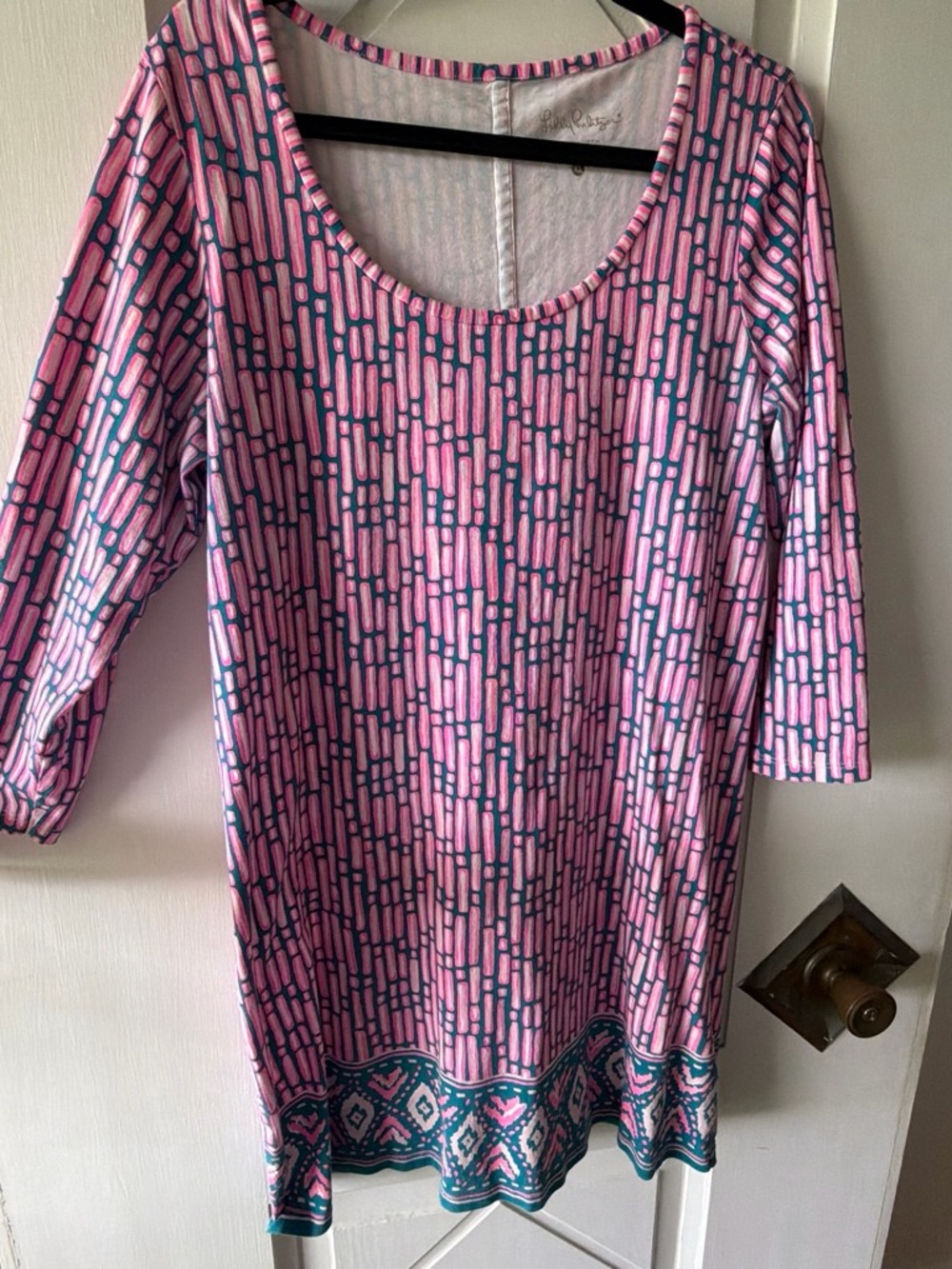 Lilly Pulitzer Pink and Teal Printed Shift Dress